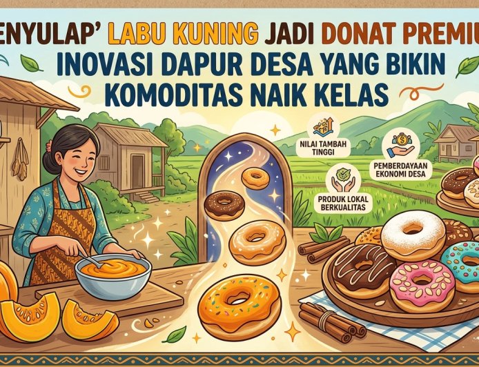 'Menyulap' Labu Kuning Jadi Donat Premium: Inovasi Dapur Desa yang Bikin Komoditas Naik Kelas