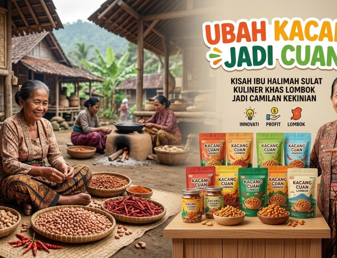 Ubah Kacang Jadi Cuan: Kisah Ibu Halimah Sulat Kuliner Khas Lombok Jadi Camilan Kekinian