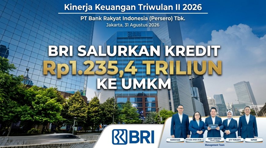 BRI Kucurkan Rp1.235,4 Triliun Kredit UMKM hingga Semester I 2026