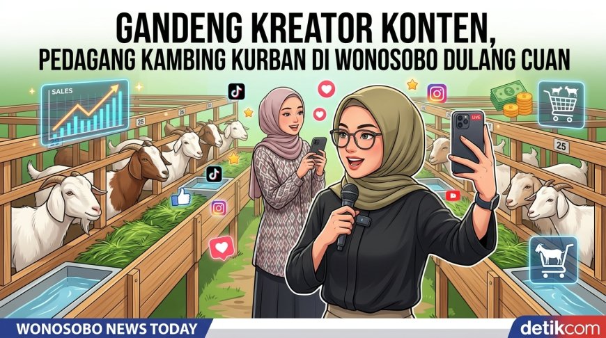 Kreator Konten Jadi Ujung Tombak Jualan Kambing Kurban di Wonosobo
