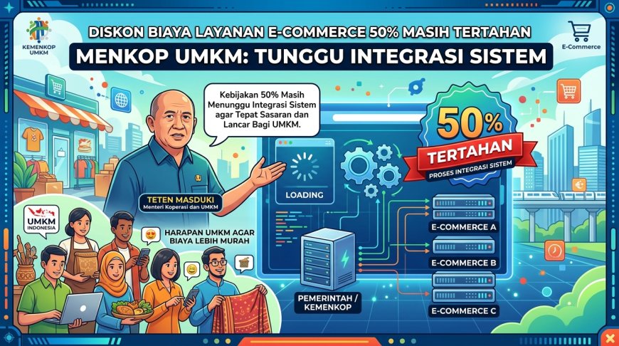 Diskon Biaya Layanan E-Commerce 50% Masih Tertahan, Menkop UMKM: Tunggu Integrasi Sistem