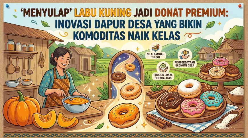 'Menyulap' Labu Kuning Jadi Donat Premium: Inovasi Dapur Desa yang Bikin Komoditas Naik Kelas