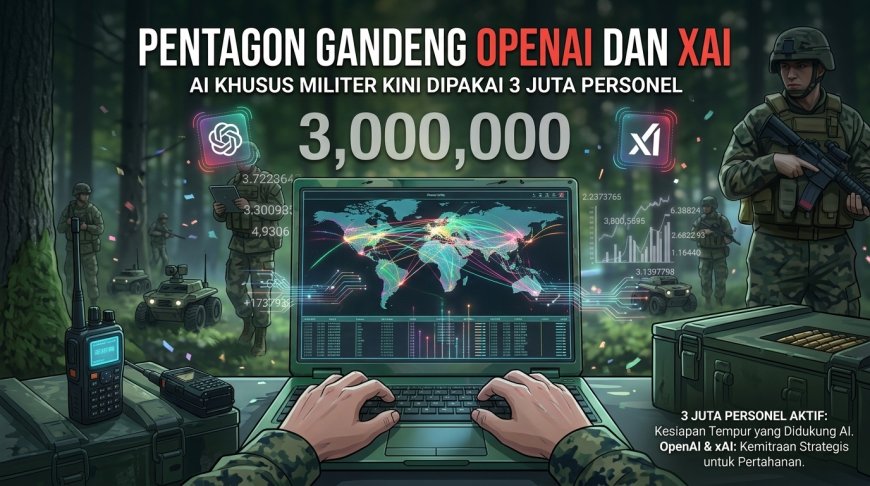 Pentagon Gandeng OpenAI dan xAI, AI Khusus Militer Kini Dipakai 3 Juta Personel